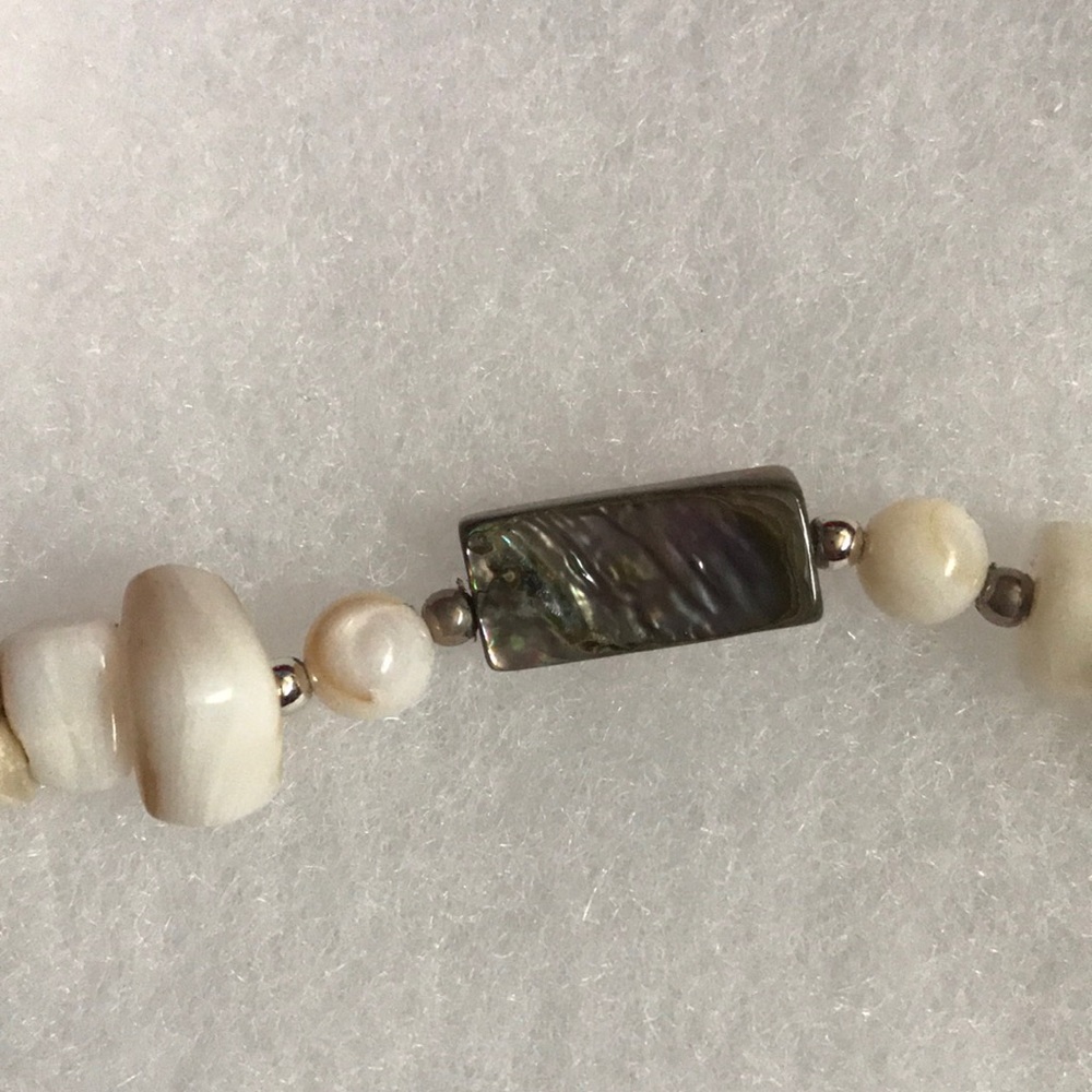 Vintage Japan Genuine Abalone Shell Bead Necklace - Picture 9 of 9